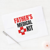 Medische uitrusting voor vaders vierkante sticker (Envelop)