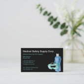 Medische veiligheidsbeschermingsmiddelen visitekaartje (Staand voorkant)