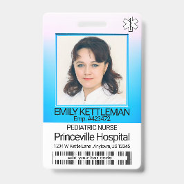 Medische Veldfoto - Verpleegkundige - Blauw/Roze Badge