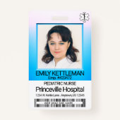 Medische Veldfoto - Verpleegkundige - Blauw/Roze Badge (Voorkant)