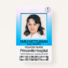 Medische Veldfoto - Verpleegkundige - Blauw/Roze Badge