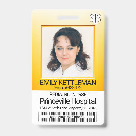 Medische Veldfoto - Verpleegkundige - Geel Badge