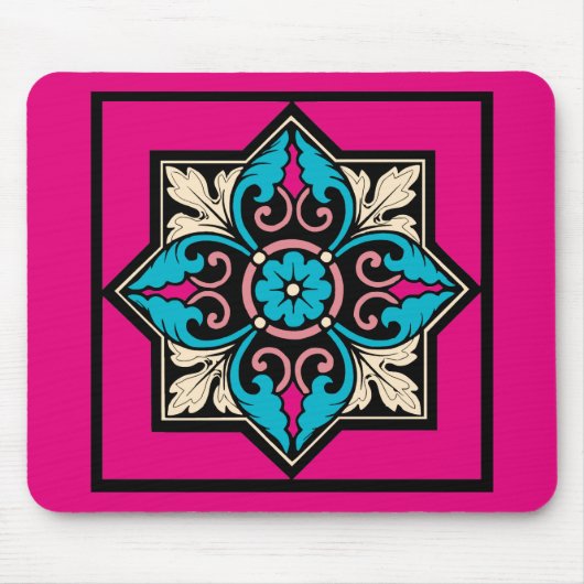 Medische verlichting Arctic Blue Acanthus Leaf Muismat (Voorkant)