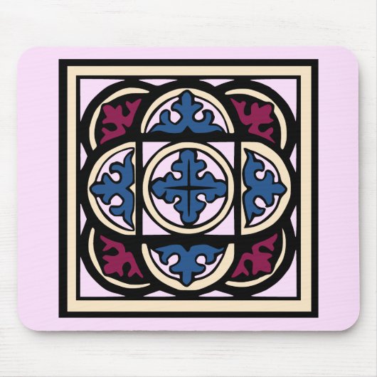 Medische verlichting Blauwe Acanthus blaast in bog Muismat (Voorkant)