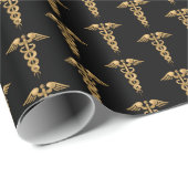 Medische verpleegkundige Caduceus Afstuderen Cadeaupapier (Rol Hoek)