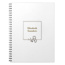 Medische verpleegkundige Stethoscoop Notitieboek