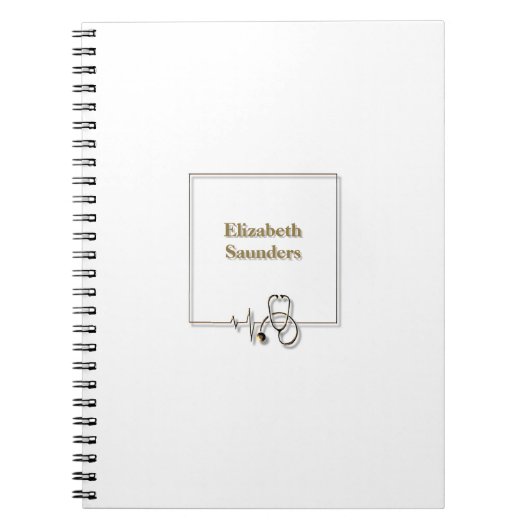 Medische verpleegkundige Stethoscoop Notitieboek (Voorkant)