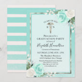 Medische Verpleegschool Afstudeerder Party Blauwgr Kaart (Voorkant / Achterkant)