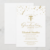 Medische Verpleegschool Afstudeerder Party Gold Co Kaart (Voorkant / Achterkant)