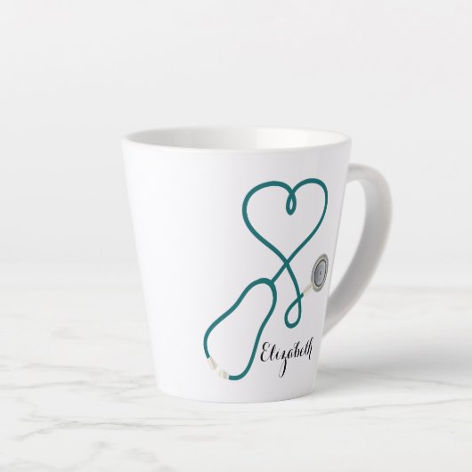 Medische verpleegschool Afstuderen Monogram Latte Mok (Rechterhoek)