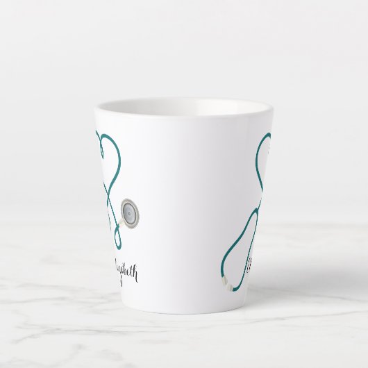 Medische verpleegschool Afstuderen Monogram Latte Mok (Voorkant)