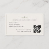 Medische Verzekeringsadviseur QR-code Visitekaartje (Achterkant)