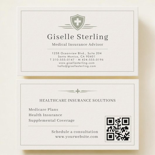 Medische Verzekeringsadviseur QR-code Visitekaartje