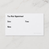 Medische Visitekaartjes Afsprakenkaartje (Achterkant)