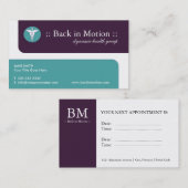 Medische Visitekaartjes Afsprakenkaartje (Voorkant / Achterkant)