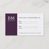 Medische Visitekaartjes Afsprakenkaartje (Achterkant)