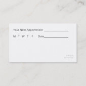 Medische Visitekaartjes Afsprakenkaartje (Achterkant)