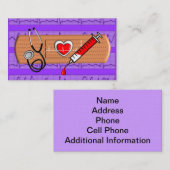 Medische Visitekaartjes Big Bandaid Paars (Voorkant / Achterkant)