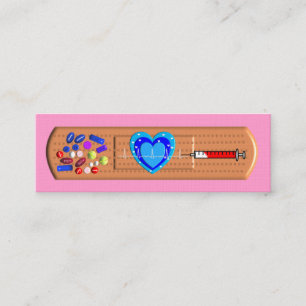 Medische Visitekaartjes Big Bandaid roze