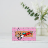 Medische Visitekaartjes Big Bandaid roze II (Staand voorkant)
