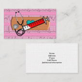 Medische Visitekaartjes Big Bandaid roze II (Voorkant / Achterkant)