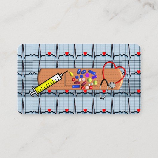Medische Visitekaartjes EKG Strips (Voorkant)
