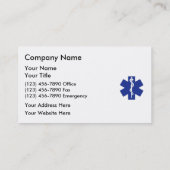 Medische Visitekaartjes EMS (Achterkant)