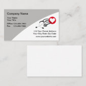 Medische Visitekaartjes Hartstethoscoop (Voorkant / Achterkant)