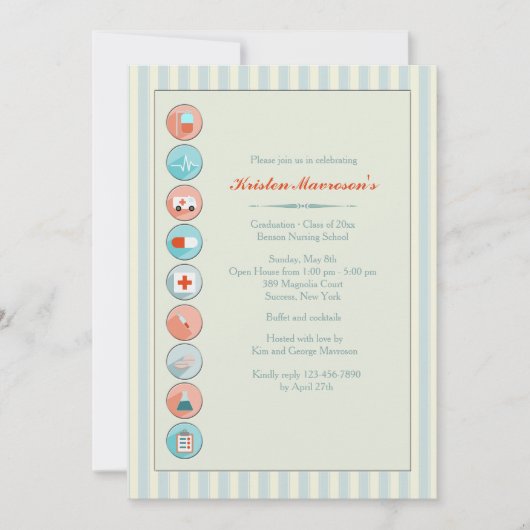 Medische voorraad Graduation Party Uitnodiging (Voorkant)
