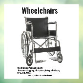 Medische Voorzieningen Winkel Rolstoel Groot Aange Raamsticker (Vel 3)