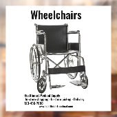 Medische Voorzieningen Winkel Rolstoel Groot Aange Raamsticker (Vel 2)