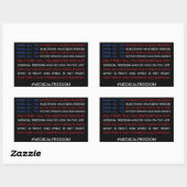 Medische vrijheid rechthoekige sticker (Vel)