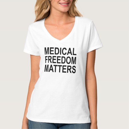 Medische vrijheid - T-shirt V-Neck voor vrouwen (Voorkant)