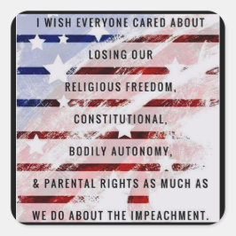 Medische vrijheid vierkante sticker