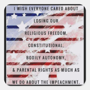 Medische vrijheid vierkante sticker