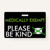 Medische vrijstelling van gezichtmaskers badge (Voorkant)