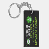 Medische vrijstelling van gezichtmaskers sleutelhanger (Voorkant Links)