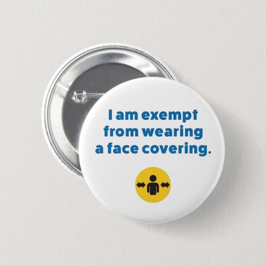 Medische vrijstelling voor Face Mask Button (Voorkant /achterkant)