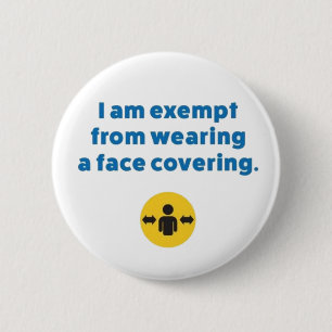 Medische vrijstelling voor Face Mask Button