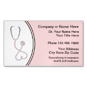 Medische Vrouwen Gezondheid Arts Magnetisch Visitekaartje (Voorkant)