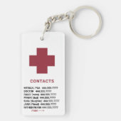*~* Medische waarschuwing AP38 QR ICE Acrylische S Sleutelhanger (achterkant)