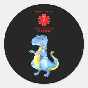 Medische Waarschuwing Ernstige Notenallergie Bewus Ronde Sticker