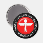 Medische waarschuwing magneet - Transplant Recipie (Voorkant / Achterkant)