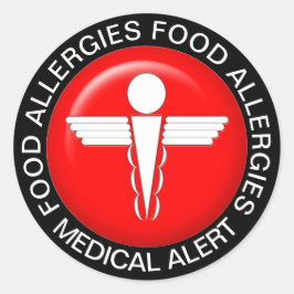 Medische waarschuwing - Rood Klassieke Sticker