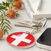 Medische waarschuwing - rood sleutelhanger (Voorkant Rechts)