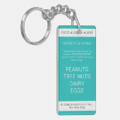 Medische waarschuwingen voor voedselallergie sleutelhanger (Voorkant Links)
