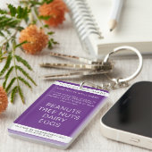 Medische waarschuwingen voor voedselallergie sleutelhanger (Voorkant Rechts)