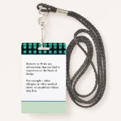 Medische waarschuwingskaart Kaart Fotonaam Aangepa Badge (Achterkant met draagriem)