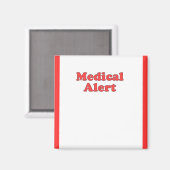 Medische waarschuwingsmagneet magneet (Voorkant / Achterkant)