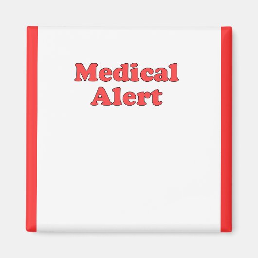 Medische waarschuwingsmagneet magneet (Voorkant)